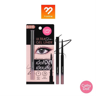 CATHY DOLL ULTRA SLIM GEL LINER 0.07G เคที่ดอลล์ อัลตร้าสลิมเจลไลน์เนอร์ เม็ดสีชัดติดทน กันน้ำ กันเหงื่อ