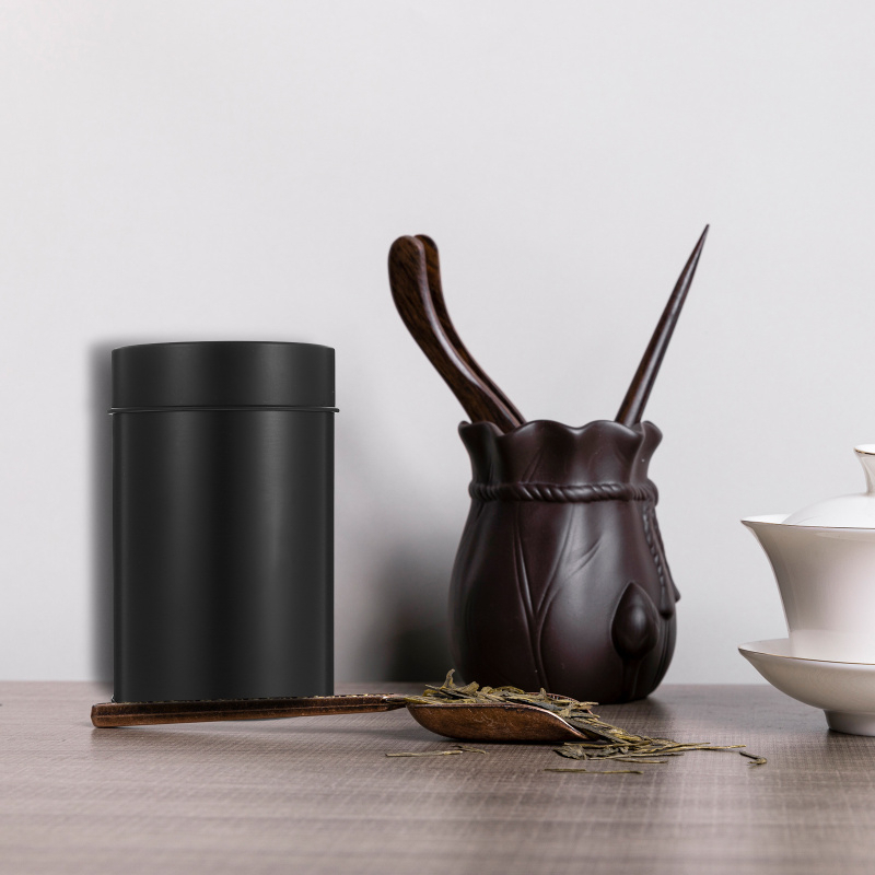 📣❤️กระป๋องเก็บชาโลหะ 2 ชั้น กระปุกเก็บชา  กระป๋องเก็บสมุนไพ ทรงกระบอก 5 สี[K47] - รูปที่ 7