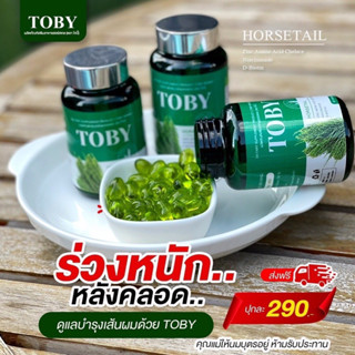 ของแท้ พร้อมส่ง💚Toby Horsetail วิตามินลดผมร่วง ผมบาง หัวล้าน อาหารเสริมบำรุงเส้นผม หญ้าหางม้า บำรุงผม ผมแห้งเสีย แตกปลาย