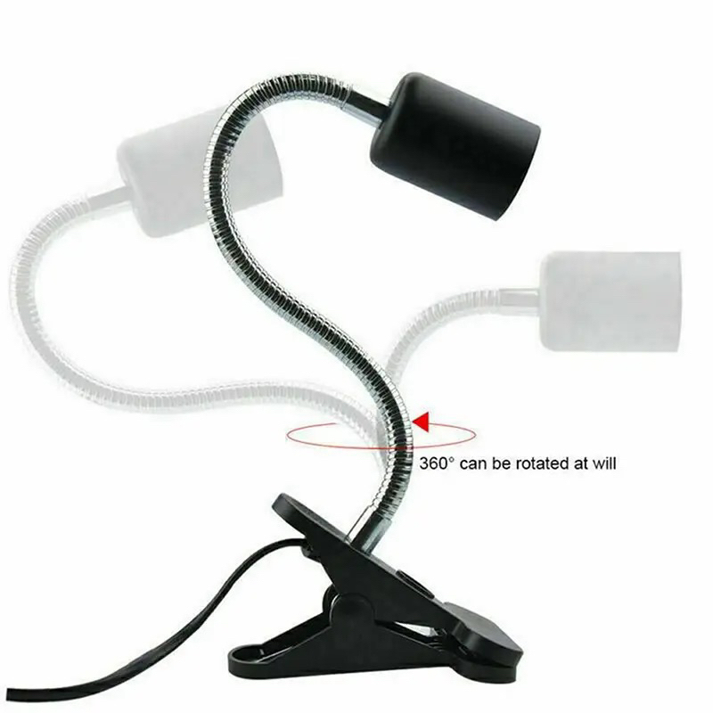 โคมไฟขั้วเซรามิคแบบขาหนีบ ขั้วหลอดไฟเซรามิค​ โคมไฟทนความร้อน สำหรับกกไฟ ให้ความอบอุ่นสัตว์เลี้ยง ไฟกก เต่าบก ​ลูกนก - รูปที่ 3