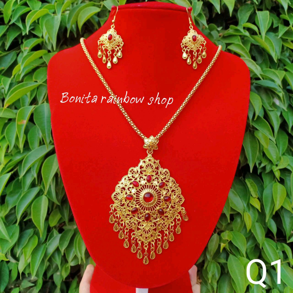 เครื่องประดับชุดไทย สร้อยคอพร้อมต่างหู
