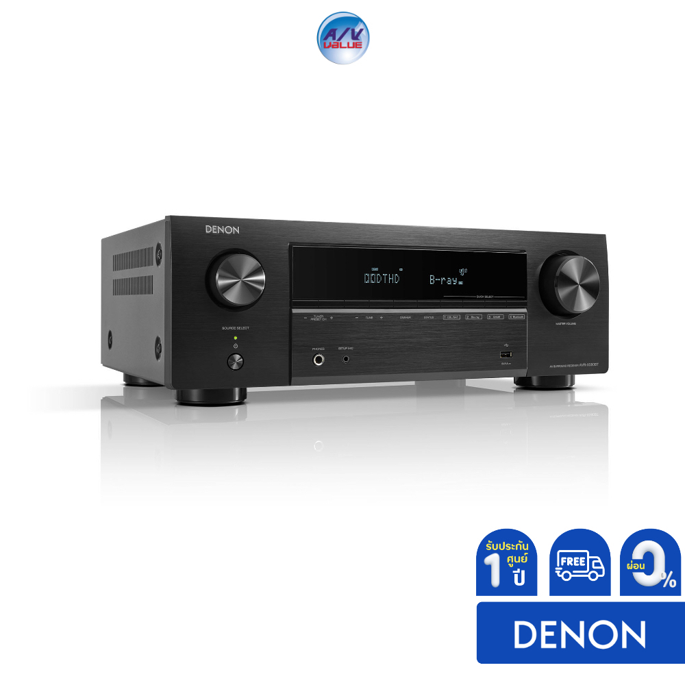 Denon AVR-X580BT 5.2 Channel AV Receiver l 8K  Ultra HD l 130 W l Bluetooth **ผ่อน 0%**