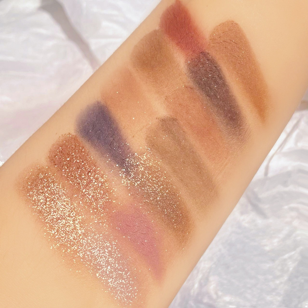 XIAOYUMI 611 พาเลทอายแชโดว์ 25 สี เนื้อใยไหม เนื้อแมท ประกายชิมเมอร์ กลิตเตอร์ สีโทนนู้ด กันน้ำ ติดทน Eye Shadow Palette - รูปที่ 5