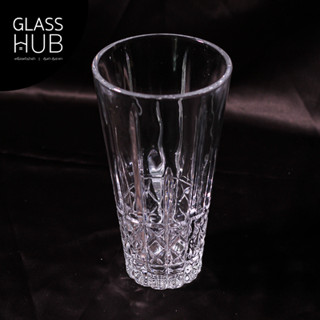 GLASS HUB (AMOR) - Vase 250-22 - แจกันแก้ว ลายคริสตัล เจียระไน เหมาะสำหรับใส่ดอกไม้ ตกแต่งบ้าน เพื่อความสวยงาม