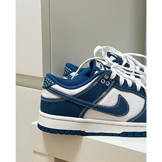 (เปิดจองราคาพิเศษรอของ 7-10 วัน) 🥣 Nike dunk low industrial blue 📘 รุ่นนี้เป็นผ้านะคะ สียีนส์ๆ ตะเข็บขาวคือสวยมาก