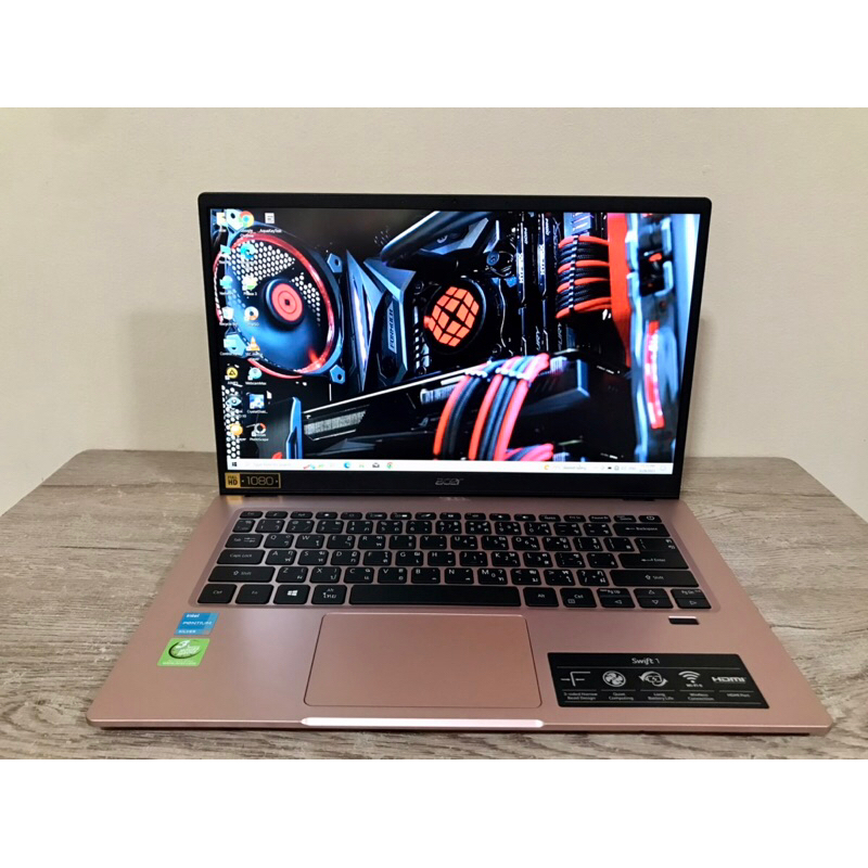 ขาย โน๊ตบุ๊ค Acer Swift 1 SF114-34-P02R intel Pentium N6000 CPU 1.10 GHz RAM 4 GB SSD 256 GB