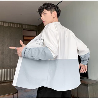 🎉เสื้อเชิ้ตแขนยาวทูโทน🌈 เสื้อเชิ้ตแขนยาวแฟชั่น ออกแบบดีไซน์ทูโทน 2 สีใน 1 ตัว แมทช์เข้ากันกับทุกชุด