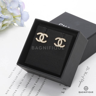 CHANEL EARRINGS CC LOGO GOLD GHW