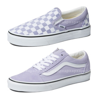 Vans รองเท้าผ้าใบ Old Skool / Classic Slip-On Checkerboard | Color Theory Purple Heather (2รุ่น)