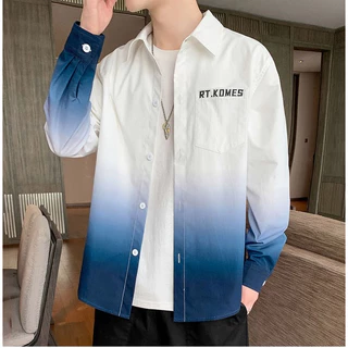 🎉เสื้อเชิ้ตไล่ระดับสีแฟชั่นใหม่👉🏻ล้ำสุดกับดีไซน์ไล่ระดับสีสุดอินเทร์น ไม่เหมือนใคร มี 3 สีให้เลือก