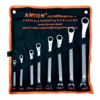 ANTON ประแจ ปากตาย ประแจแหวนฟรี บล็อกข้าง บล็อกทะลุ 8ตัวชุด CR-V GERMANY