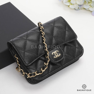 NEW CHANEL WAISTBELT BAG MINI BLACK CAVIAR GHW