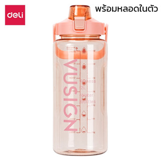 Deli กระบอกน้ำ 1000ml 2000ml ขวดน้ำ กระบอกน้ำน่ารัก กระติกน้ำ กระติกน้ำกีฬา ความจุ 1ลิตร 2ลิตร ความจุ 1ลิตร 2ลิตร manzok