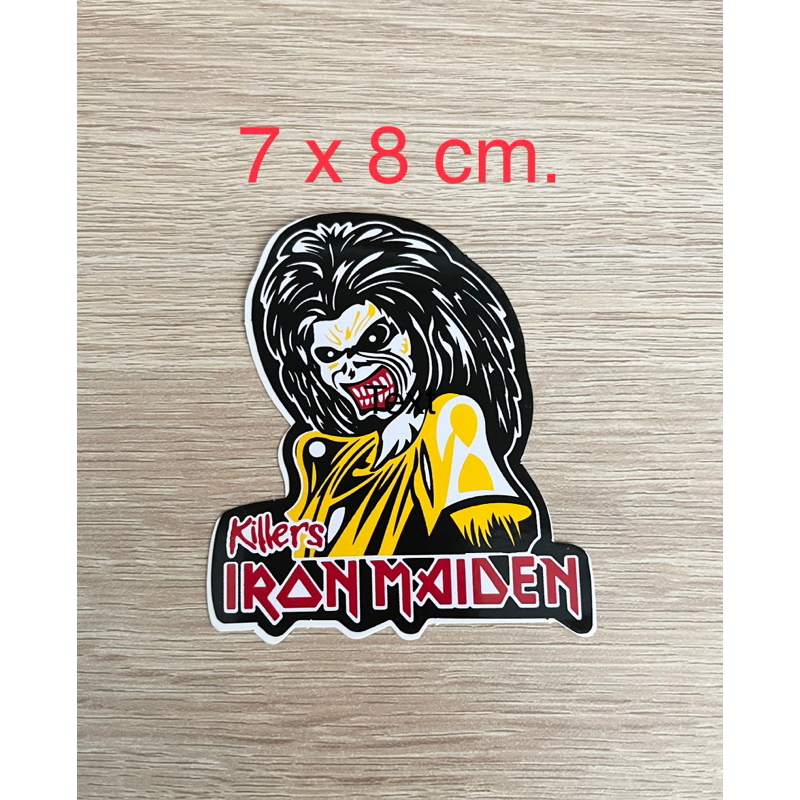 IRON MAIDEN Sticker สติกเกอร์ลายวงดนตรี ติดกีตาร์ ติดรถ ติดมอเตอร์ไซด์ กระเป๋าเดินทาง สติกเกอร์กันน้