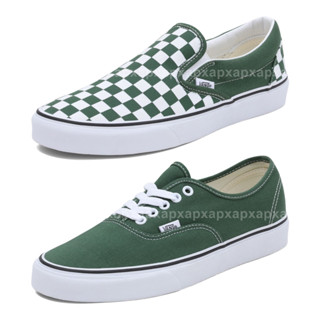 Vans รองเท้าผ้าใบ Authentic / Classic Slip-On Checkerboard | Color Theory Greener Pastures (2รุ่น)