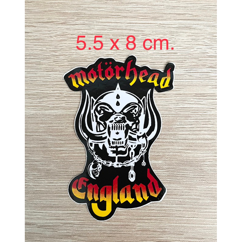 Motorhead Sticker สติกเกอร์ลายวงดนตรี ติดกีตาร์ ติดรถ ติดมอเตอร์ไซด์ กระเป๋าเดินทาง สติกเกอร์กันน้ำ 