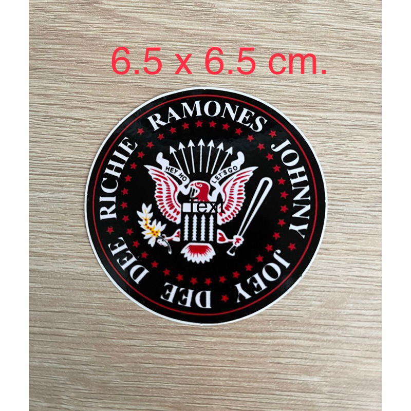 Ramones Sticker สติกเกอร์ลายวงดนตรี ติดกีตาร์ ติดรถ ติดมอเตอร์ไซด์ กระเป๋าเดินทาง สติกเกอร์กันน้ำ St