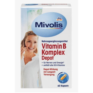 Mivolis Vitamin B Komplex Depot 60 เม็ด วิตามินบีรวม 8 ชนิด Exp:11/24