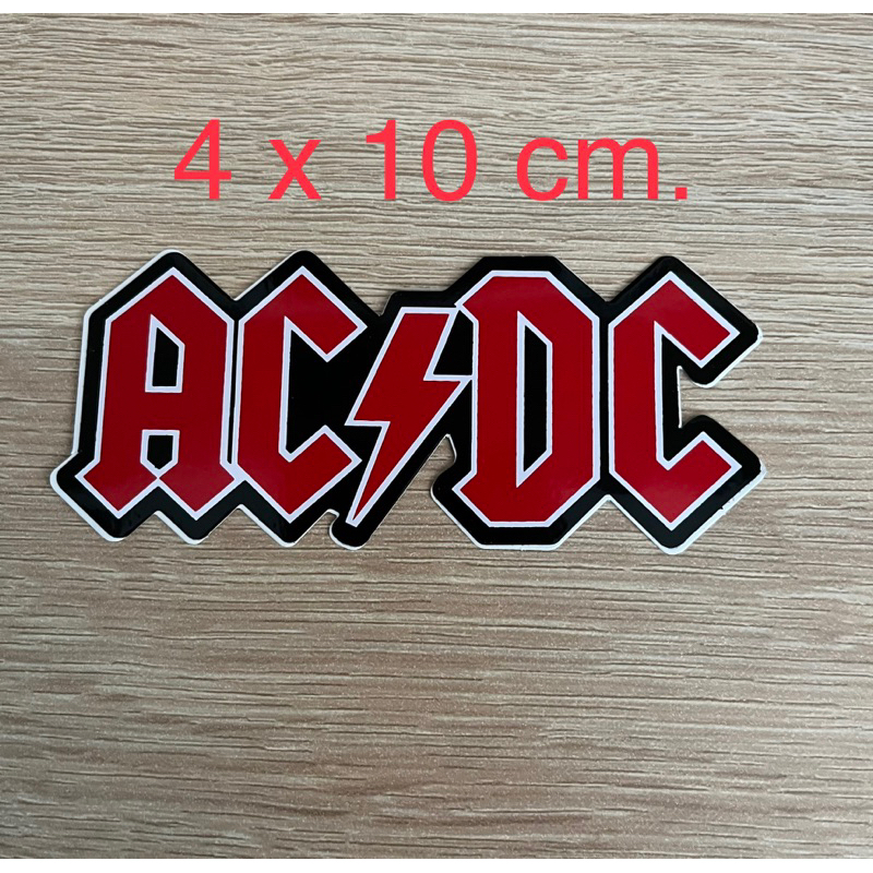 ACDC Sticker สติกเกอร์ลายวงดนตรี ติดกีตาร์ ติดรถ ติดมอเตอร์ไซด์ กระเป๋าเดินทาง สติกเกอร์กันน้ำ Stick