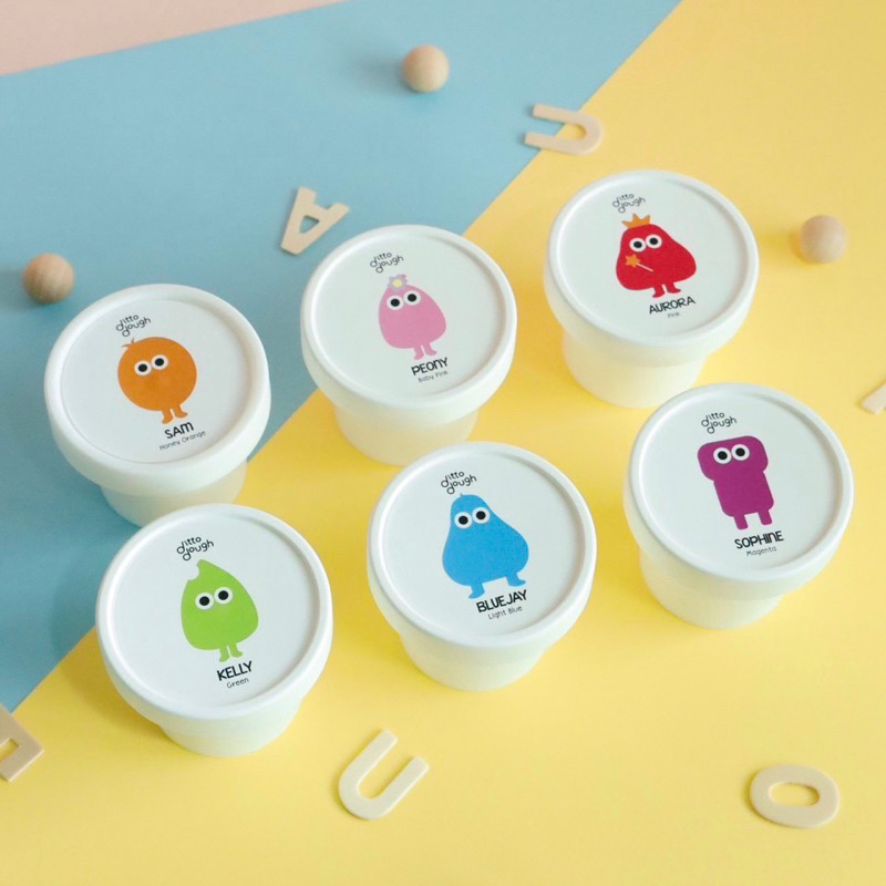 Ditto dough set ชุดแป้งโดว์โฮมเมด 6 สี กระปุกละ 125 g