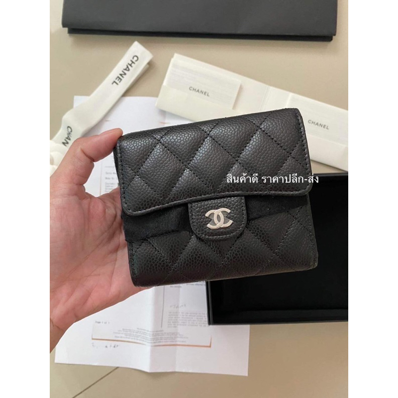 ของแท้💯Chanel Trifold Wallet Caviar ชาแนลสามพับ ใหม่มาก ไม่เคยใช้งาน สภาพ99.9% อุปกรณ์ครบ