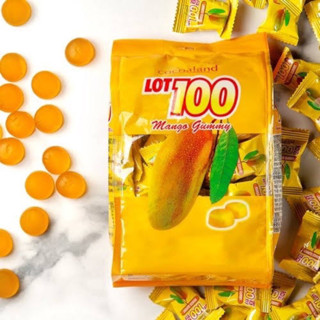 (พร้อมส่ง)1ถุง ขนาด 320 g Lot100 Mango Gummy เยลลี่มะม่วง  อร่อยในตำนาน(มีสินค้าในคลังไทย)