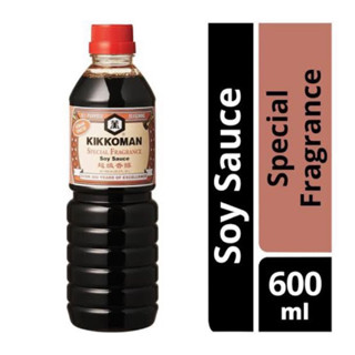 Kikkoman special Fragrance soy sauce 600ml. คิคโคแมน สเปเชียลฟรากรานซ์ ซอสถั่วเหลือง นำเข้าจากสิงคโปร์🇸🇬