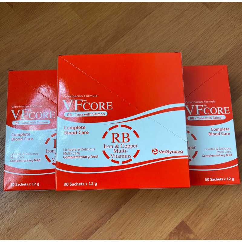 VF+CORE ขนมแมวเลียสร้างภูมิคุ้มกันรสปลาทูน่าผสมแซลมอน ซองสีแดง❤️