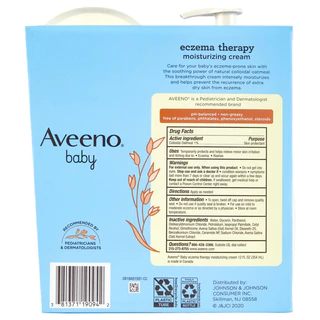 ล๊อตใหม่ พร้อมส่ง 🇺🇸 Aveeno Baby Eczema Therapy Moisturizing Cream ครีมบำรุงผิวเด็ก สำหรับผิวแพ้ มีผด แห้งและคัน