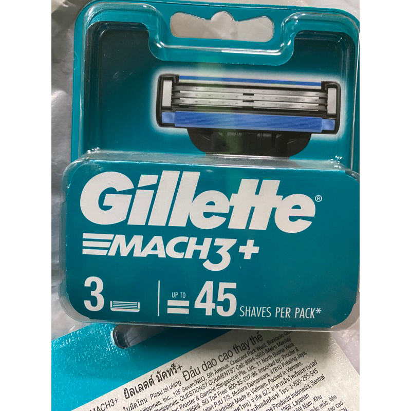 Shaving & Grooming 225 บาท หมดเแล้วหมดเลย ใบมีดโกน ยิลเลตต์ มัคทรี พลัส/ Gillette Mach 3+ (แพ็ค 3 ชิ้น) Beauty