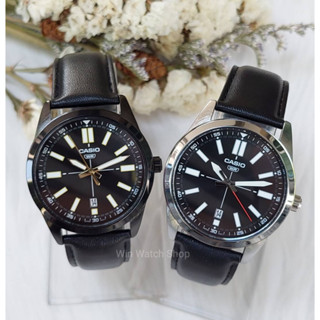 นาฬิกา Casio รุ่น MTP-VD02L-1E และ MTP-VD02BL-1E นาฬิกาผู้ชายสายหนัง รุ่นใหม่ ของแท้ 100% รับประกันสินค้า 1ปีเต็ม