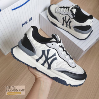 ของแท้ 💯% MLB Chunky Runner รองเท้าสีขาวดำ logo NY 🤍🖤