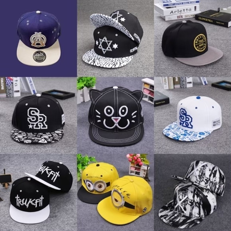 หมวกเบสบอล_ลายรวม Cap Hat ใส่กันแดด ลายปัก สำหรับผู้ชาย และผู้หญิง ราคาถูก พร้อมส่ง