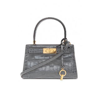 เเท้ 💯% factory นำเข้าจาก🇺🇸 Tory Burch Lee Radziwill petite  Grey Crocodile