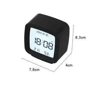 พร้อมส่ง หน้าจอ LCD นาฬิกาปลุกห้องนอนนาฬิกาดิจิตอลอุณหภูมิ Moniter ความชื้นนาฬิกาแสดงตัวเลข Alarm ขนาดเล็ก 2286