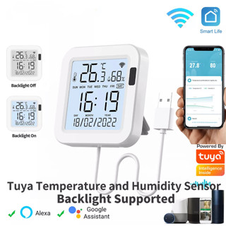 Tuya สมาร์ท WiFi อุณหภูมิและความชื้น USB พร้อมจอแสดงผล LCD S…