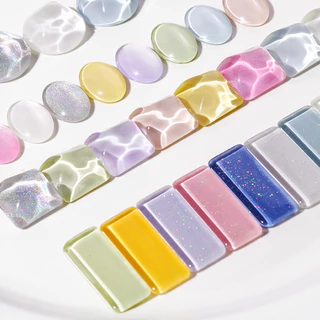 เล็บปลอม เล็บโชว์สี ชาร์ตสีทรงต่างๆ ชาร์ทโชว์สีเล็บ ทรงสั้น หลายแบบ