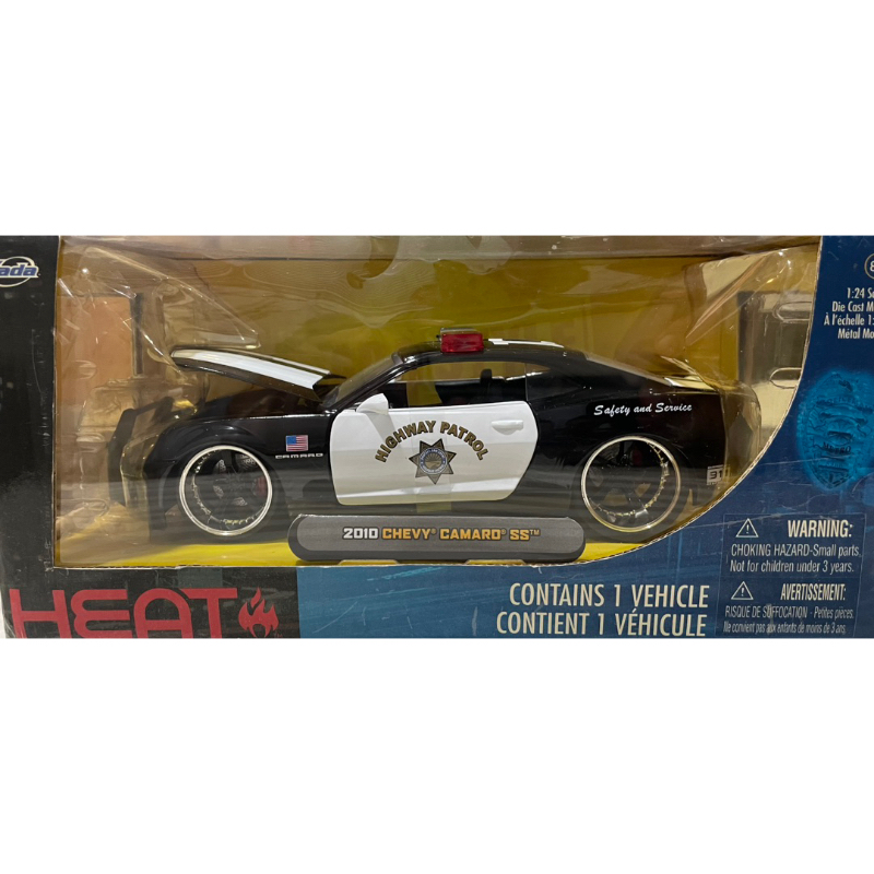 Jada Toys Heat - Chevy Camaro SS Highway Patrol (2010, 1 :24 scale diecast model car, Black)#96089