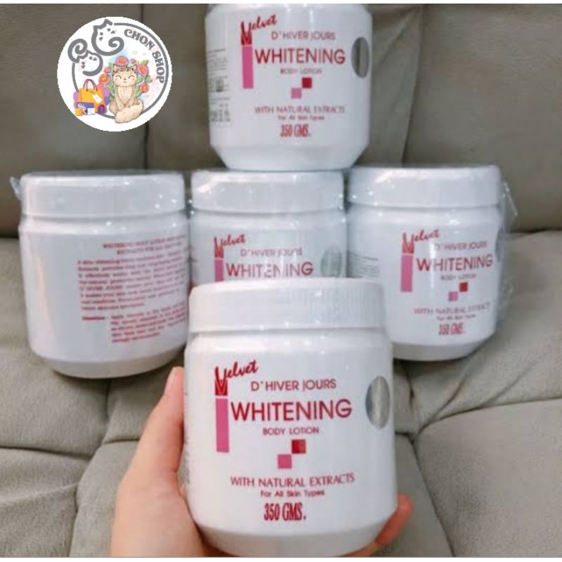 🌷🌷เวลเว็ด โลชั่น Velvet D'Hiver Jours Whitening Body Lotion  เหมาะกับทุกสภาพผิว 350 ก. สูตรเข้มข้น🌷🌷