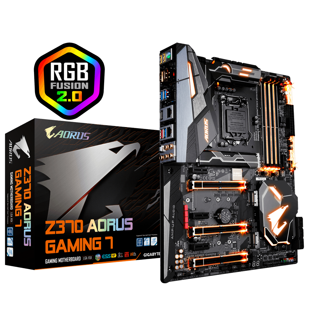 MAINBOARD (เมนบอร์ด) 1151v2 GIGABYTE Z370 AORUS GAMING 7 RGB ตัวท็อป พร้อมส่ง