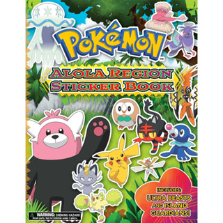 Pokemon Alola Region Sticker Book More than 300 kinds of Pokemon can be found in the Alola Region Sticker Book-including