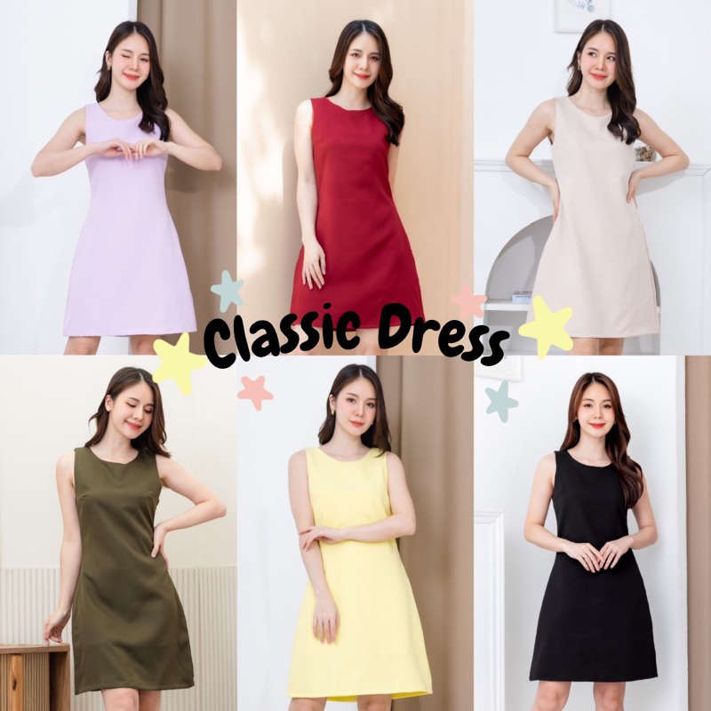 Byjutha Classic Dress เดรสสั้นแขนกุด