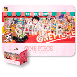 One Piece Card Game Playmat and Card Case Set 25th Edition แผ่นรองและเคส สำหรับการ์ดวันพีช