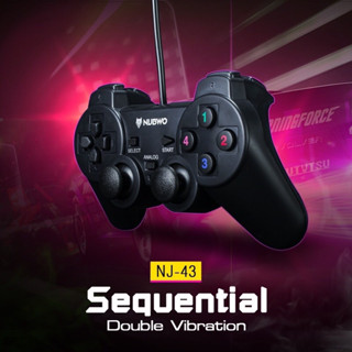 Nubwo NJ-43 Sequential Gaming Controller จอยสติ๊กสำหรับเล่นเกม ระบบสั่นสองชั้น (รับประกันสินค้า 1 ปี)