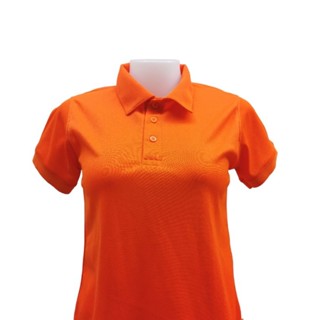 เสื้อโปโลสีส้ม ปกประกอบ แขนจั๊มเต็ม