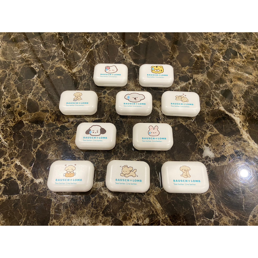 พร้อมส่ง ตลับการ์ตูนคอนแทคเลนส์​​ (มีกระจก, ปากคีบและตัวจุ๊บ)​ คละลาย