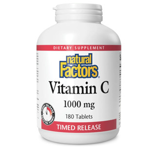Vitamin C 1000 mg (180 Tablets) Time Release - natural Factors วิตามินซี 1000 มก.