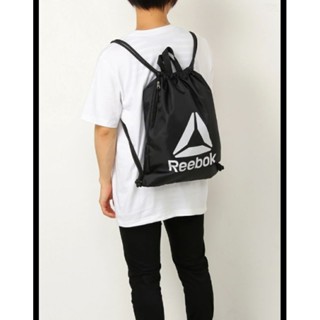 reebok (มือ1 ป้ายห้อย) gym sack bag bagpack สีดำ ใช้ได้ทั้งหญิงและชาย unisex