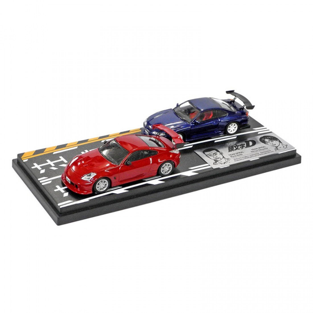 Modeler's MD64204 1/64 INITIAL D SET VOL.4 RYUJI IKEDA NISSAN FAIRLADY Z Z33 VS HIROYA OKUYAMA NISSAN SILVIA SPEC R AERO S15 DIECAST SCALE MODEL CAR SET