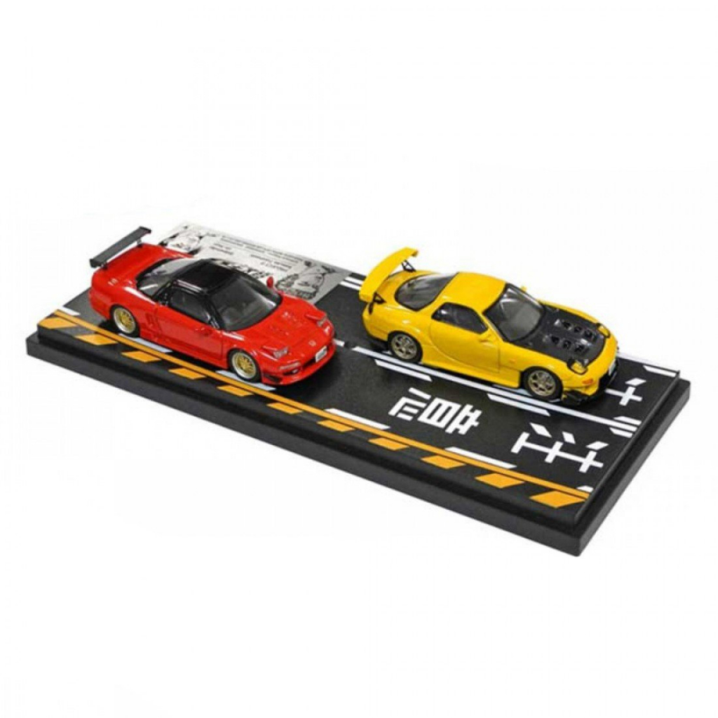 Modeler's MD64203 1/64 INITIAL D SET VOL.3 KEISUKE TAKAHASHI MAZDA RX7 FD3S VS GO HOJO HONDA NSX NA1